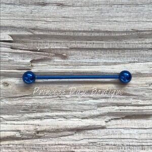 Blue‎ Industrial Barbell Earring